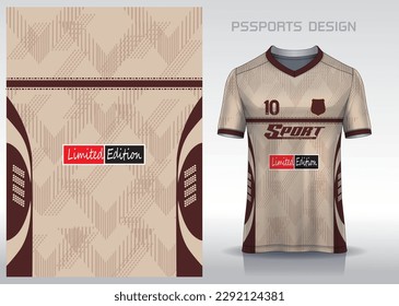 Pattern design, illustration, textile background for sports t-shirt, football jersey shirt mockup for football club. consistent front view