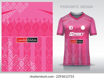 Pattern design, illustration, textile background for sports t-shirt, football jersey shirt mockup for football club. consistent front view