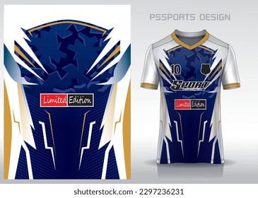 Pattern design, illustration, textile background for sports t-shirt, football jersey shirt mockup for football club. consistent front view