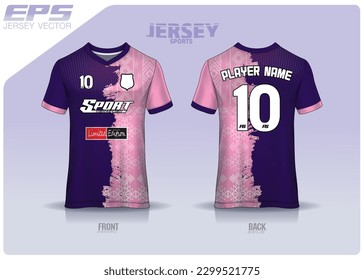 Pattern design, illustration, textile background for sports t-shirt, football jersey shirt mockup for football club. consistent front view