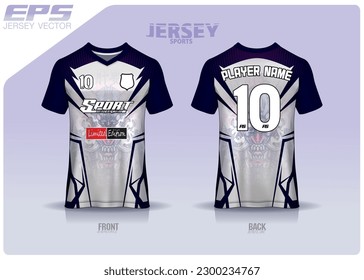 Pattern design, illustration, textile background for sports t-shirt, football jersey shirt mockup for football club. consistent front view