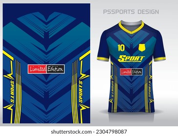 Pattern design, illustration, textile background for sports t-shirt, football jersey shirt mockup for football club. consistent front view