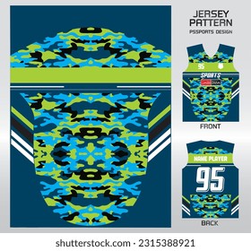 Pattern design, illustration, textile background for sports t-shirt, football jersey shirt mockup for football club. consistent front view