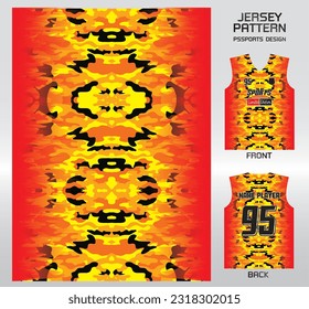 Pattern design, illustration, textile background for sports t-shirt, football jersey shirt mockup for football club. consistent front view