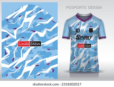 Pattern design, illustration, textile background for sports t-shirt, football jersey shirt mockup for football club. consistent front view