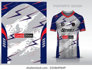 Pattern design, illustration, textile background for sports t-shirt, football jersey shirt mockup for football club. consistent front view