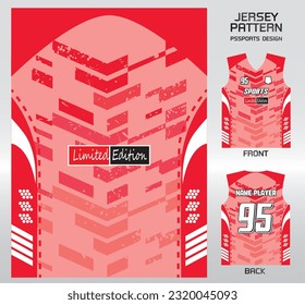 Pattern design, illustration, textile background for sports t-shirt, football jersey shirt mockup for football club. consistent front view