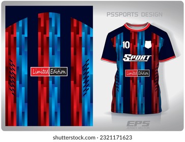 Pattern design, illustration, textile background for sports t-shirt, football jersey shirt mockup for football club. consistent front view