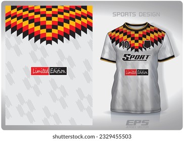 Pattern design, illustration, textile background for sports t-shirt, football jersey shirt mockup for football club. consistent front view