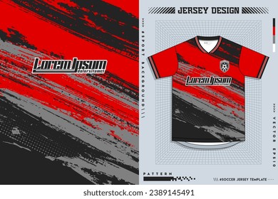 Pattern design, illustration, textile background for sports t-shirt, football jersey shirt mockup for football club. mockup front view