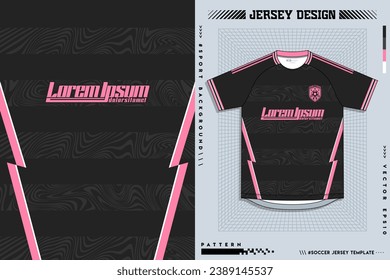 Pattern design, illustration, textile background for sports t-shirt, football jersey shirt mockup for football club. mockup front view