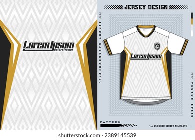 Pattern design, illustration, textile background for sports t-shirt, football jersey shirt mockup for football club. mockup front view