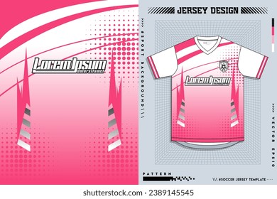 Pattern design, illustration, textile background for sports t-shirt, football jersey shirt mockup for football club. mockup front view