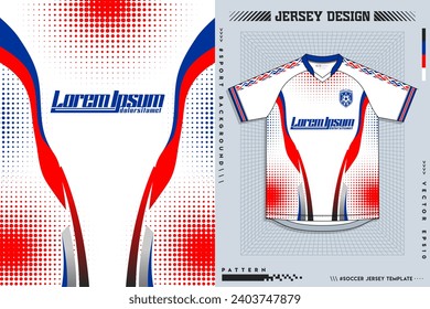 Pattern design, illustration, textile background for sports t-shirt, football jersey shirt mockup for football club. consistent front view