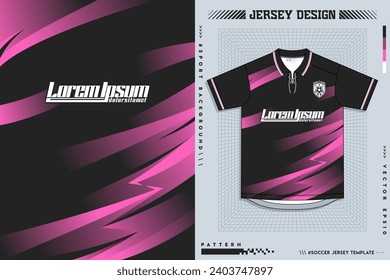 Pattern design, illustration, textile background for sports t-shirt, football jersey shirt mockup for football club. consistent front view