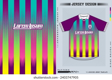 Pattern design, illustration, textile background for sports t-shirt, football jersey shirt mockup for football club. consistent front view