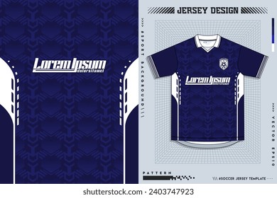 Pattern design, illustration, textile background for sports t-shirt, football jersey shirt mockup for football club. consistent front view