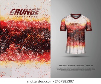 Pattern design, illustration, textile background for sports t-shirt, football jersey shirt mockup for football club