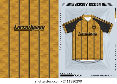 Pattern design, illustration, textile background for sports t-shirt, football jersey shirt mockup for football club. consistent front view
