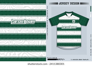 Design, Illustration, Stoffhintergrund für sportliches T-Shirt, Football-Trikot-Shirt für Fußballvereine. konsistente Vorderansicht