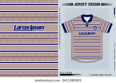 Design, Illustration, Stoffhintergrund für sportliches T-Shirt, Football-Trikot-Shirt für Fußballvereine. konsistente Vorderansicht