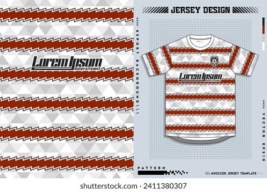 Pattern design, illustration, textile background for sports t-shirt, football jersey shirt mockup for football club. consistent front view