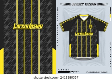 Pattern design, illustration, textile background for sports t-shirt, football jersey shirt mockup for football club. consistent front view