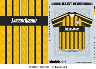 Pattern design, illustration, textile background for sports t-shirt, football jersey shirt mockup for football club. consistent front view