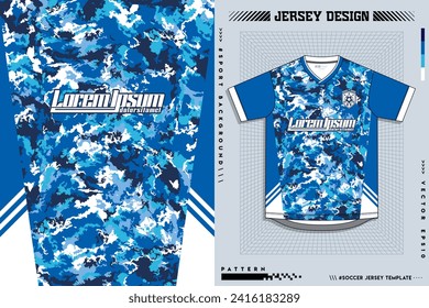 Pattern design, illustration, textile background for sports t-shirt, football jersey shirt mockup for football club. consistent front view