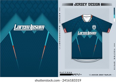 Pattern design, illustration, textile background for sports t-shirt, football jersey shirt mockup for football club. consistent front view