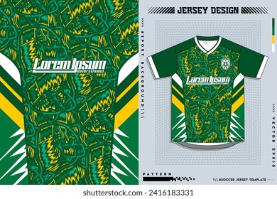 Pattern design, illustration, textile background for sports t-shirt, football jersey shirt mockup for football club. consistent front view