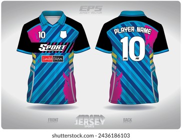Pattern design, illustration, textile background for sports t-shirt, football jersey shirt mockup for football club. consistent front view