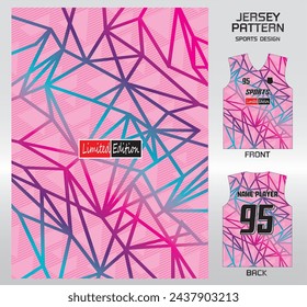 Pattern design, illustration, textile background for sports t-shirt, football jersey shirt mockup for football club. consistent front view