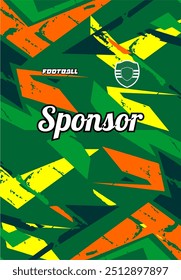 Projeto padrão, ilustração, fundo têxtil para t-shirt esportiva, camisa de camisa de futebol maquete para clube de futebol.