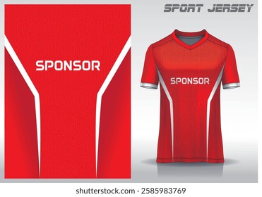 Pattern design, illustration, textile background for sports t-shirt, football jersey shirt mockup for football club. consistent front view