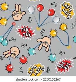 pattern design illustration vector ,playing ball latto-latto