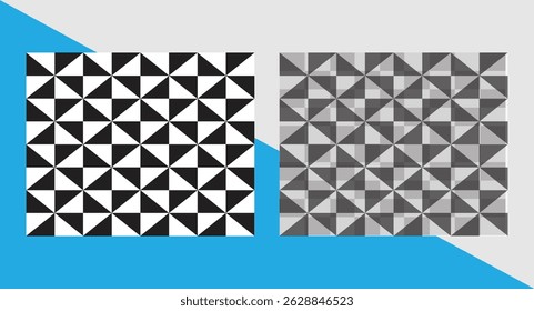 Pattern design layout for background image. 
3D pattern design.
Unique pattern design with black and white color  set.
Vector pattern design for professional work.