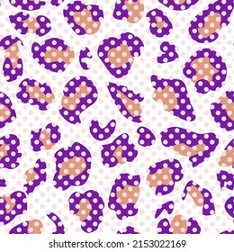 pattern design of leopard animal print vector	