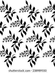 Pattern design. Lined with leaves and flowers of many small flowers.