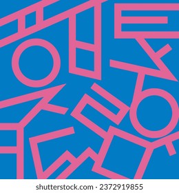 Pattern design made in Korean alphabet. It can be applied and used in various places, such as posters, background designs, pattern designs, banner designs, etc.