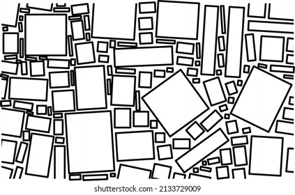 pattern design of many black and white squares