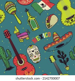 Pattern Design of Mexico Culture Objects