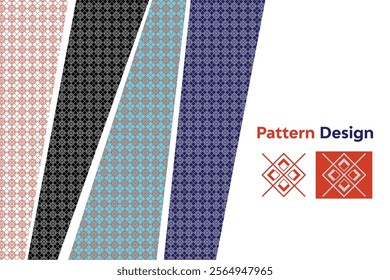 Pattern design in off white and orange color