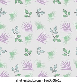 Pattern design with ornamentations of leaves
