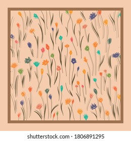 Pattern design for scarf and textile print
