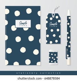 Pattern Design for Stationery Set : Vector Illustration