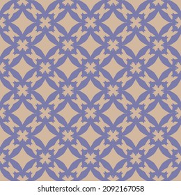 Muster-Design-Vorlage mit dekorativem Motiv. Ornament-Hintergrund im Flachstil. Wiederholungs- und nahtlose Vektorgrafik für Wallpaper, Umhüllungspapier, Verpackungen, Druckereien, Textilien, Gewebe