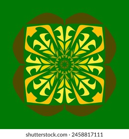 Pattern design template green color 