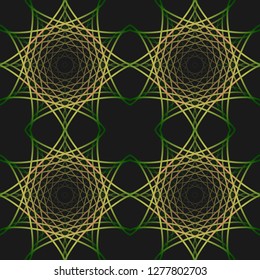 Pattern or design template Neon light template. Geometric pattern background. Abstract geometric texture. Vector seamless pattern. Vector design element. Graphic ornament. 