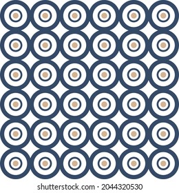 Plantilla de diseño de patrones con concepto de ornamento. motivo de círculo. gráfico vectorial decorativo en estilo plano. fondo de pantalla repetido y sin problemas. pueden utilizarse como envasado, imprenta, textil o alfombra